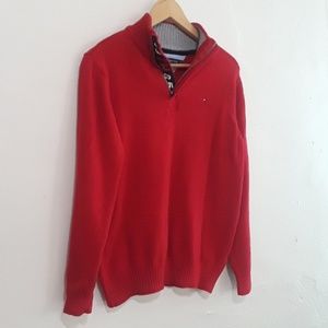 Tommy Hilfiger long  sleeves red dress sweater